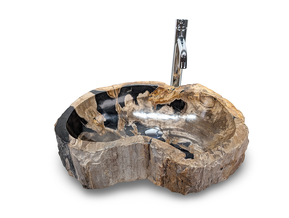 Thumbnail: PETRIFIED VESSEL SINK, Rustic Stone Sink, Farmhouse Sink,  Live Edge Sink,
