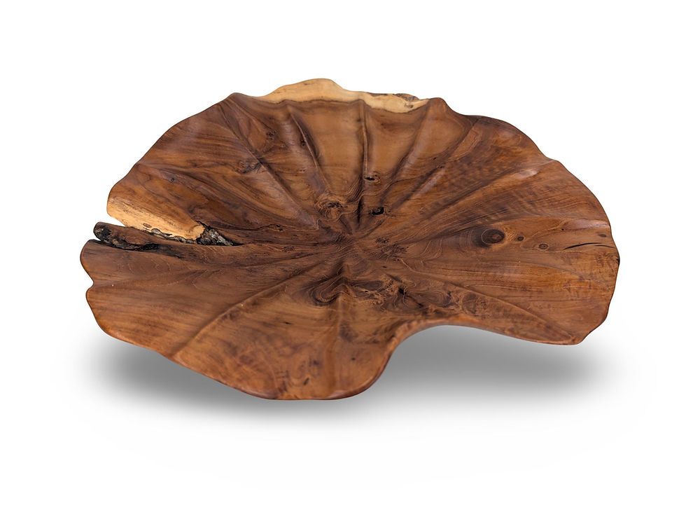 Thumbnail: NATURAL SHAPE PLATTER, Sculpture Wood Bowl, Primitive Bowl, Carved Serving Bowl
