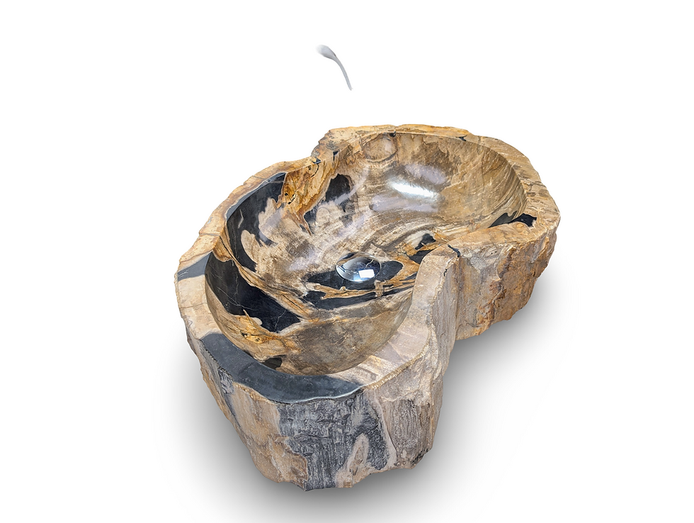 Thumbnail: PETRIFIED VESSEL SINK, Rustic Stone Sink, Farmhouse Sink,  Live Edge Sink,