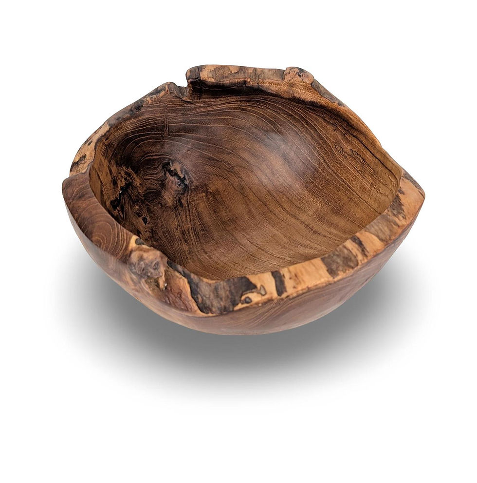 Thumbnail: HAND CARVED WOOD Bowls, Balinese Teak Root Bowl, Hand Carved Bowls, Wood Bowl