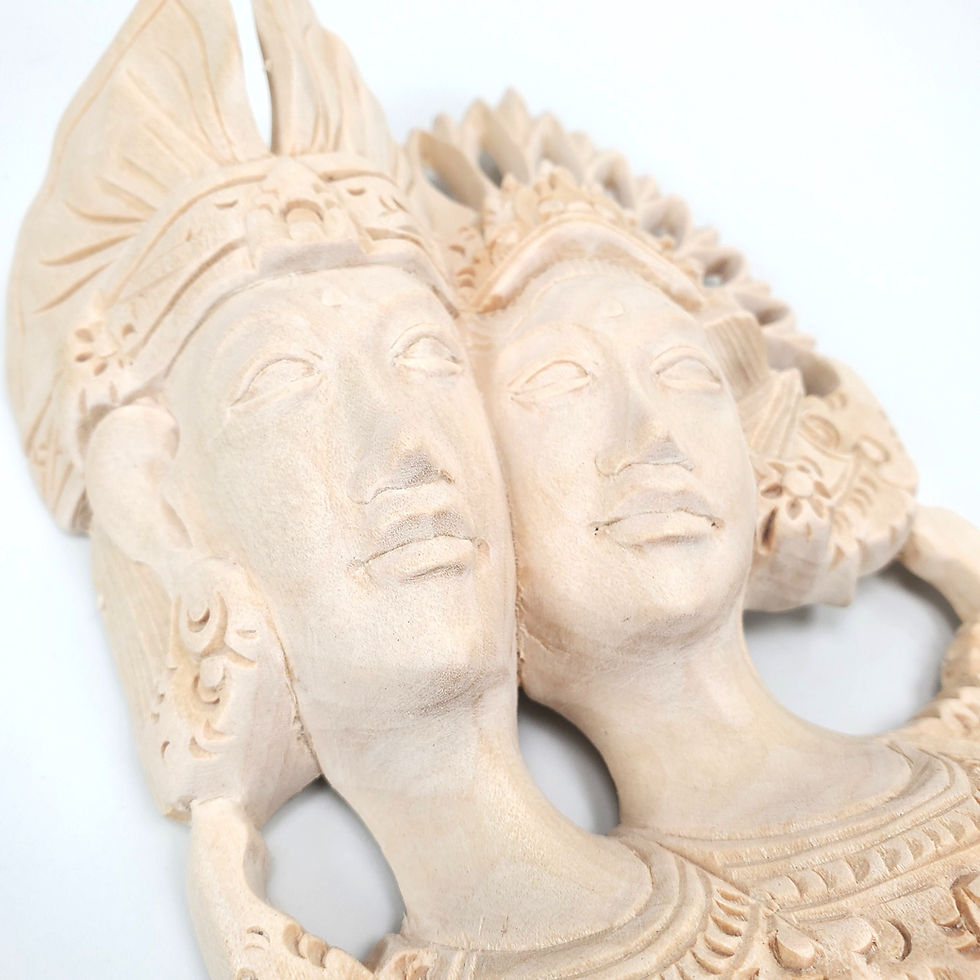 Thumbnail: HINDU WEDDING COUPLE, Balinese Wedding Couple, Unique Wedding Gift, Wood Wedding