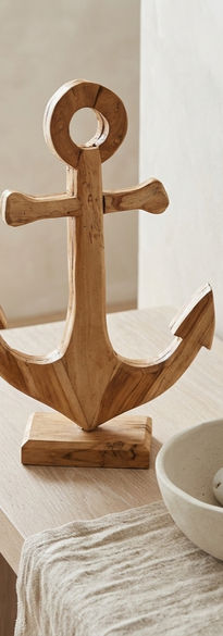Teak Anchor Table Decor