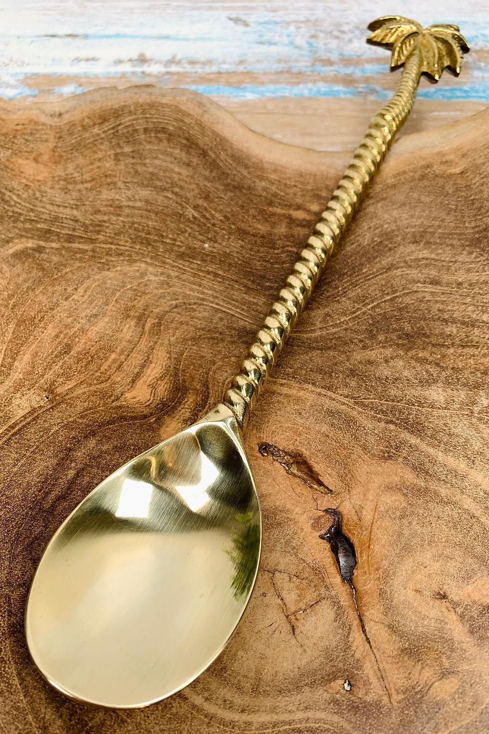 Thumbnail: GOLDEN BRASS SPOON, Hand Carved Spoon, Brass Silverware, Brass Spoon, Brass