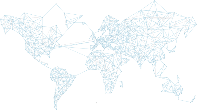 World map in blue color , procurement in Cyprus Partner