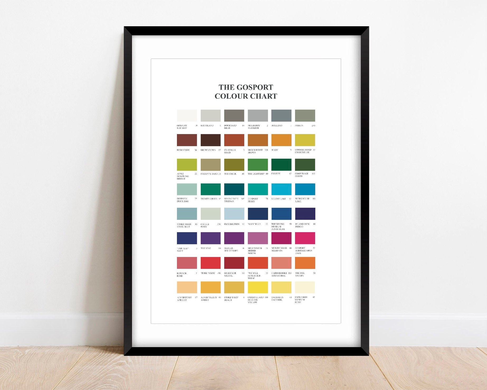 The Gosport Colour Chart