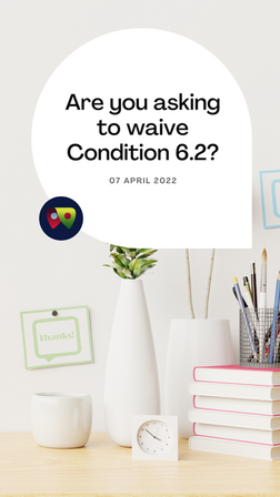 Are you asking to waive condition 6.2?
As a result of the recent contract updates, you may see Seller’s Solicitors granting condition extensions to the Buyer on the basis that they waive their rights to condition 6.2 (5 business day settlement extension).
This isn't intended to be difficult or to jeopardise the contract, it is a solicitor requirement to act in their client's best interests.
Clause 6.2 allows for either party to extend the settlement date by up to 5 business days without needing approval and not providing for any default penalty interest. therfore, in extending a condition it is in the Seller's best interest that the Buyer not have the benefit of this clause.

Disclaimer: This article is provided for general information & education purposes only, and is not a substitute for legal advice.