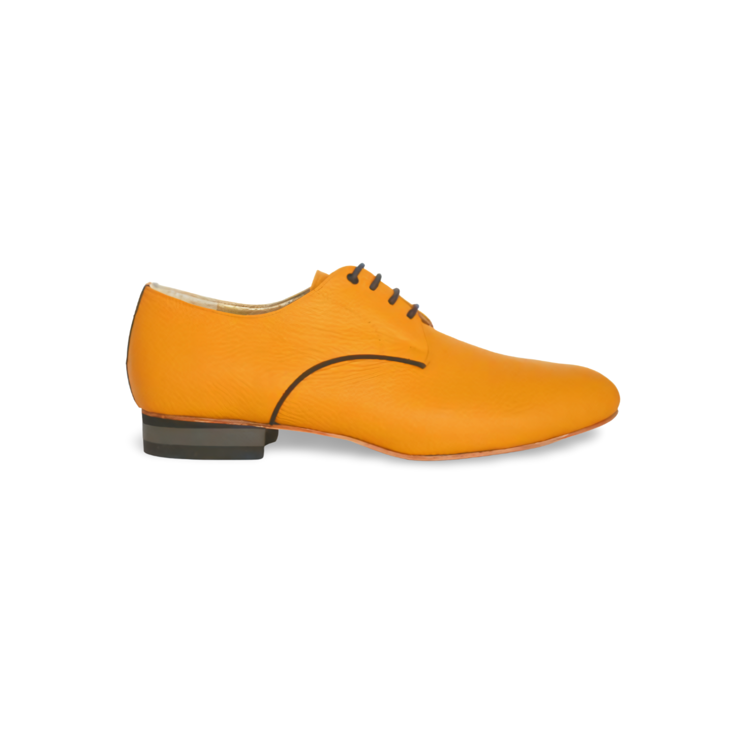 Men's tango shoes Tanguero, orange grained leather