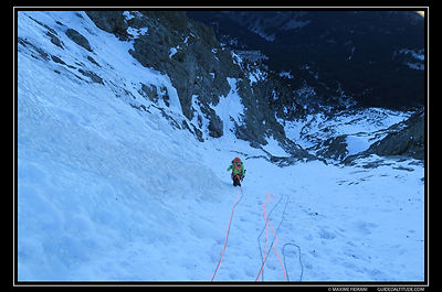 Couloir N-NW du col du Grand Van au rocher du Culasson, massif du Taillefer