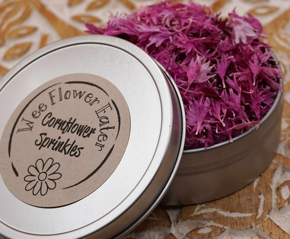 Thumbnail: pink dried edible flower petals for cakes and cocktails by Wee Flower Eater