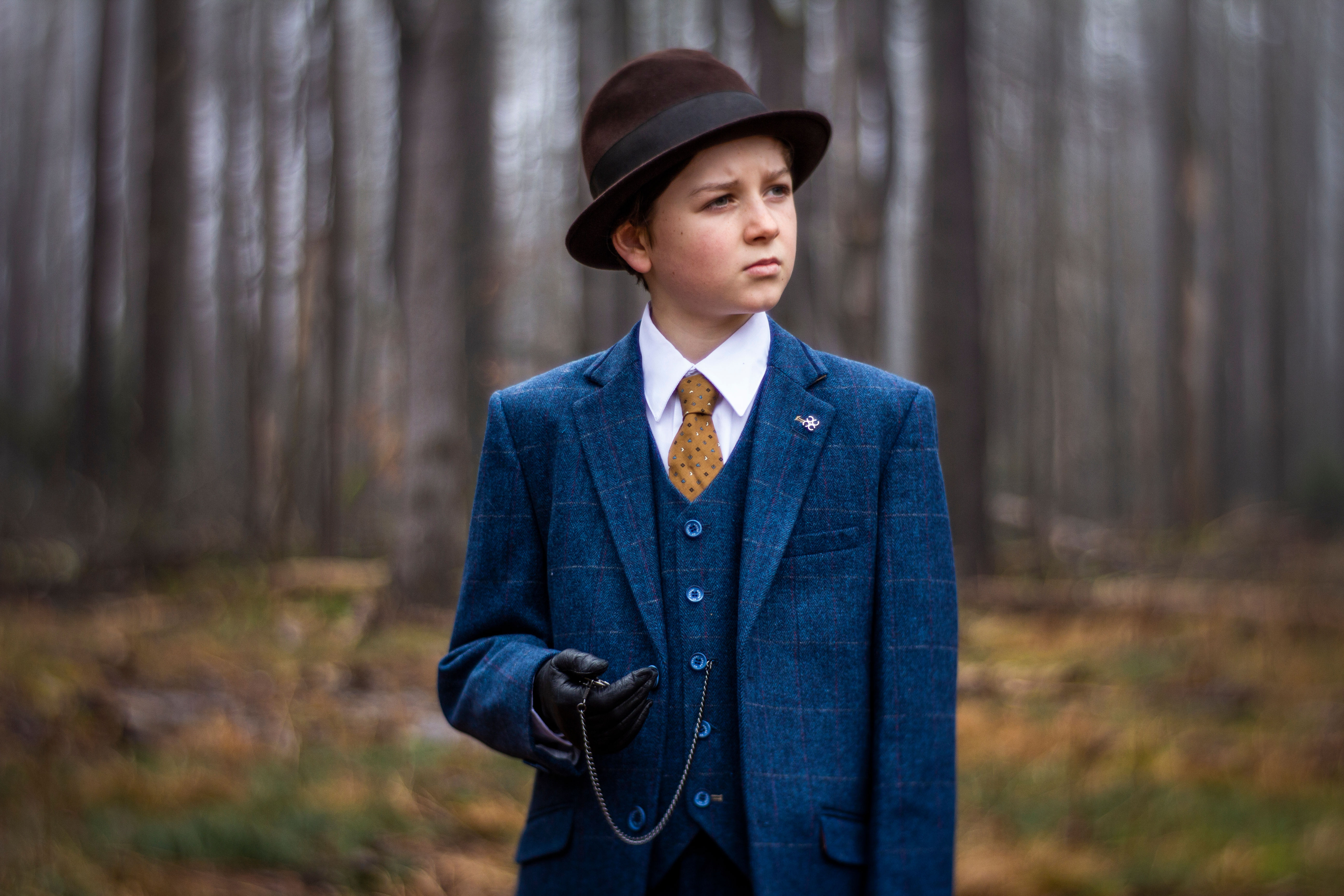 Boy Wearing a Suit and Tie