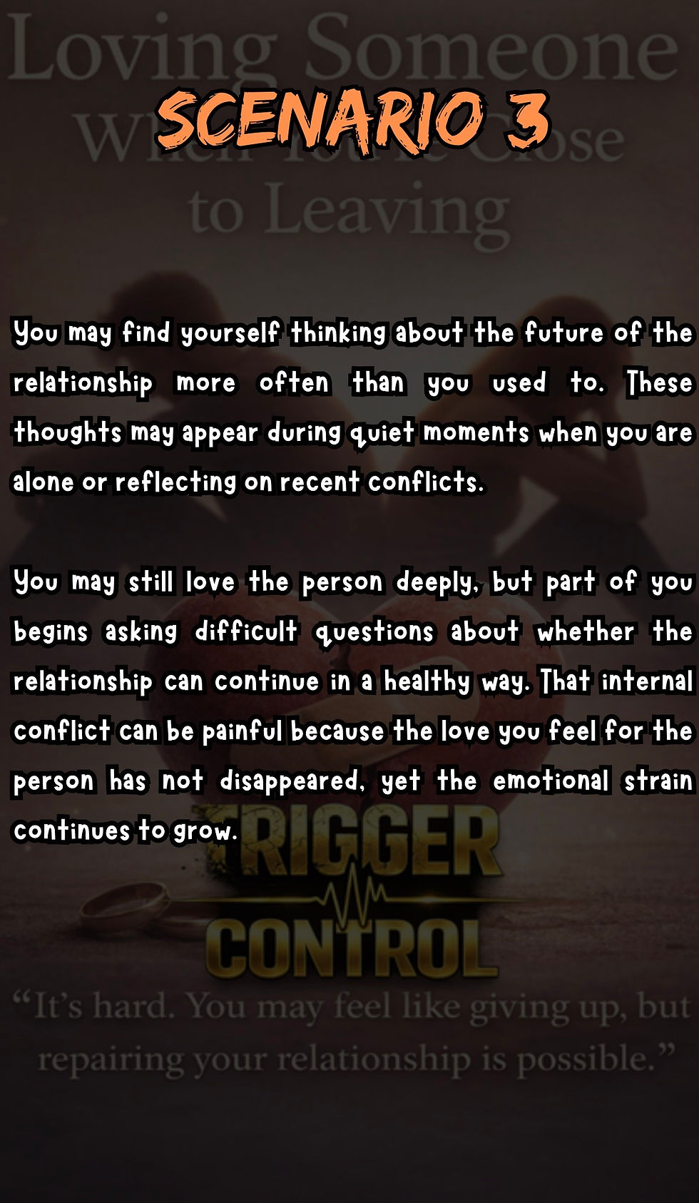 Thumbnail: loving someone when they are close to leaving
