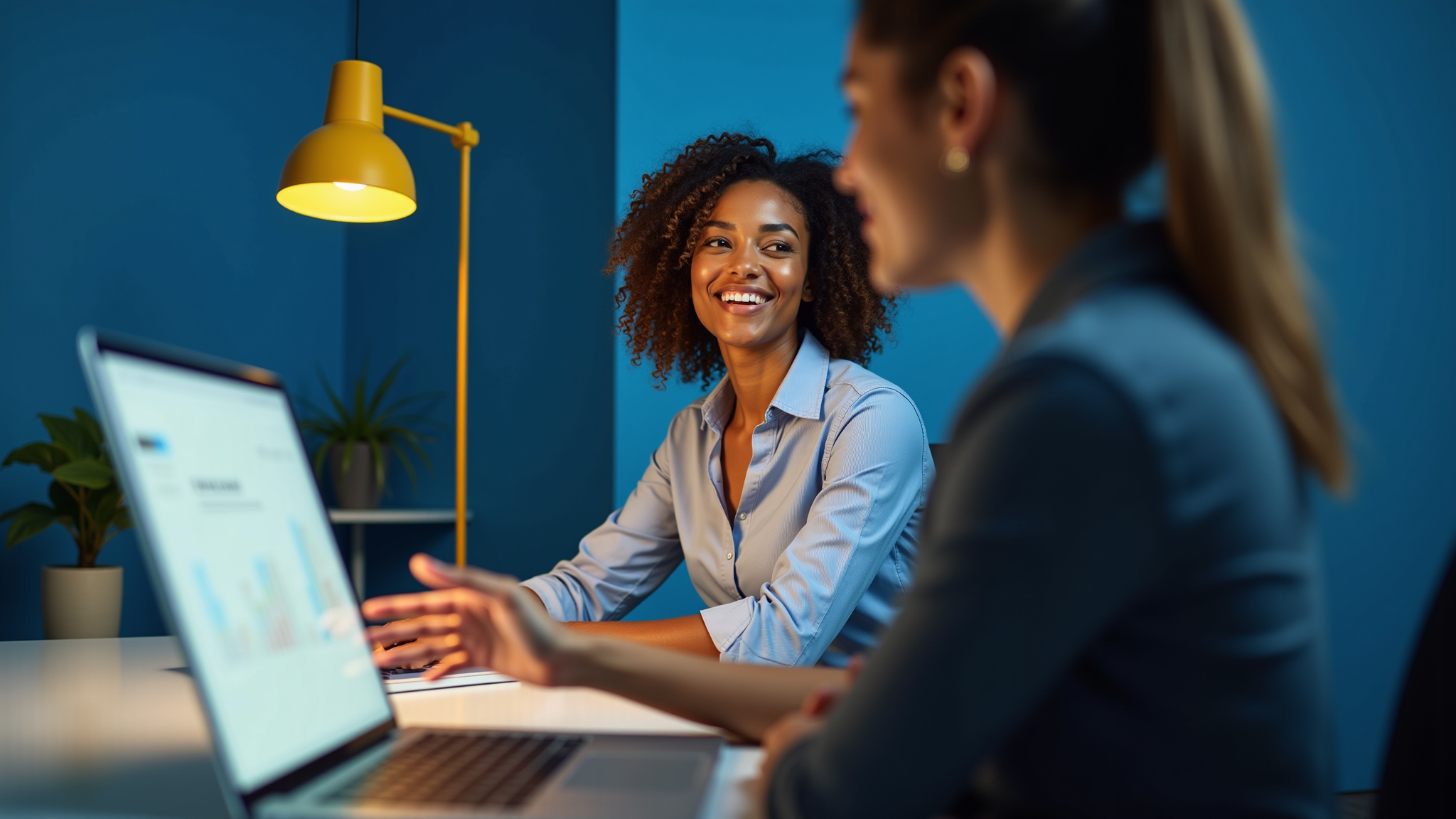 Customer service agent assisting a client