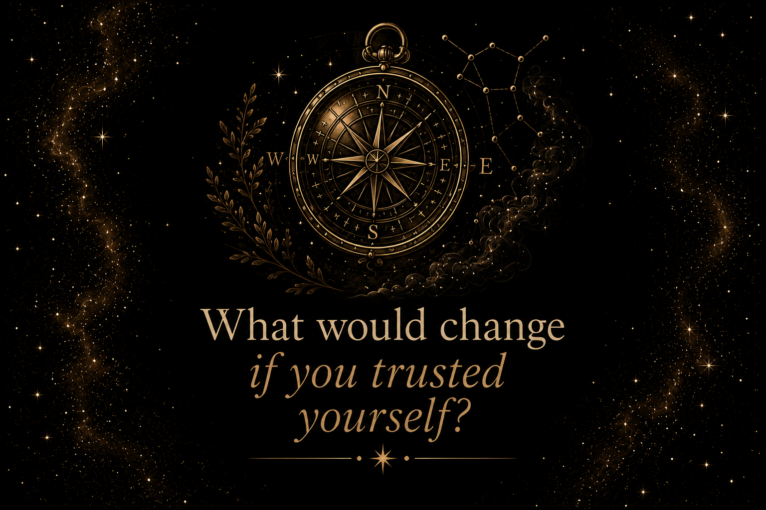 What would you change if you trusted yourself?