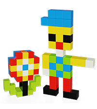 Thumbnail: PicassoTiles 100 Piece Set 100pcs Magnet Building Tiles Clear Magnetic 3D Block