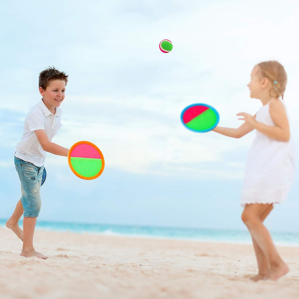 Thumbnail: Self-Stick Toss and Catch Game Set, Paddles and Toss Ball Sports Game with 4 Pa