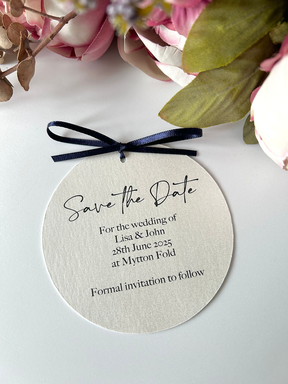 Thumbnail: Orla Round Wedding Save the Date Cards