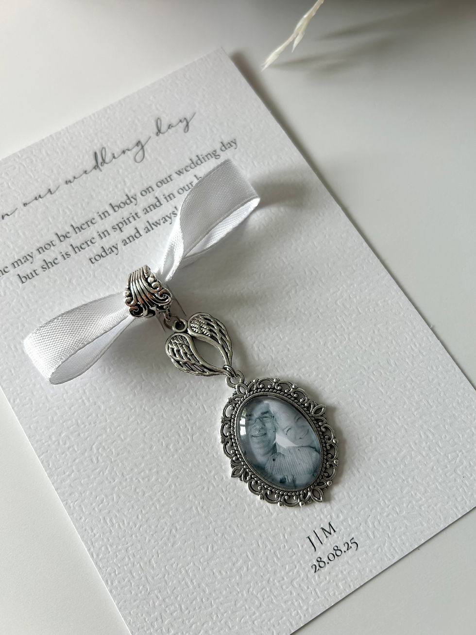 Thumbnail: Personalised Memorial Charm - Bouquet or Buttonhole