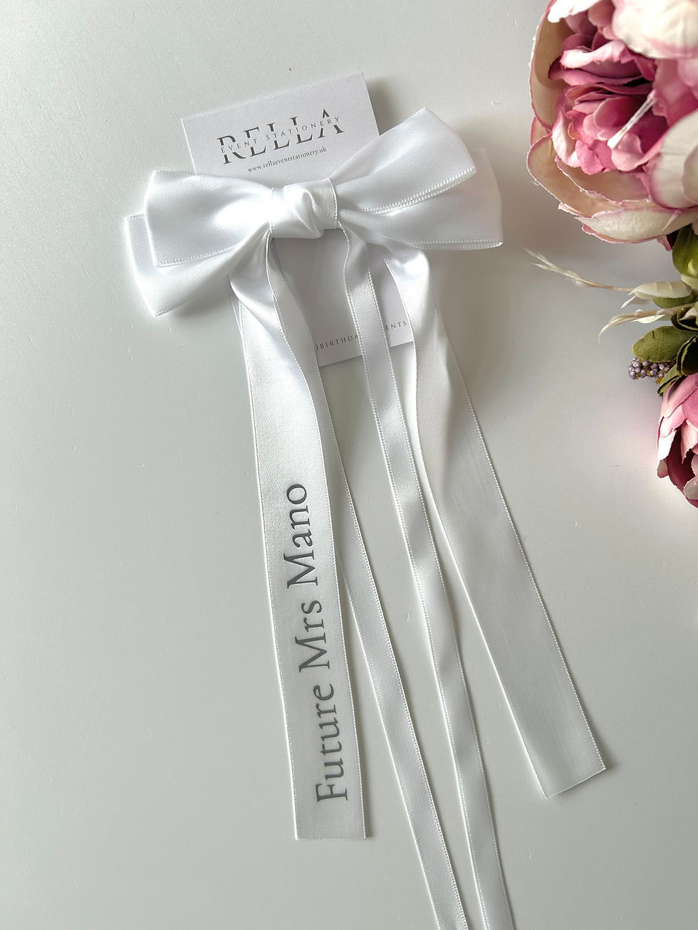 Hen Do Future Mrs Satin Hair Bow Clip