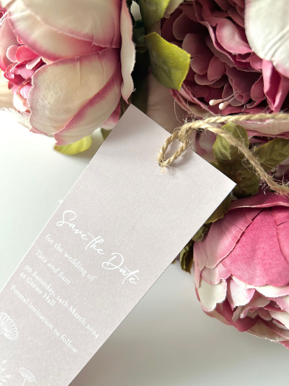 Thumbnail: Maggie Twine Wedding Save the Date Bookmark Invite