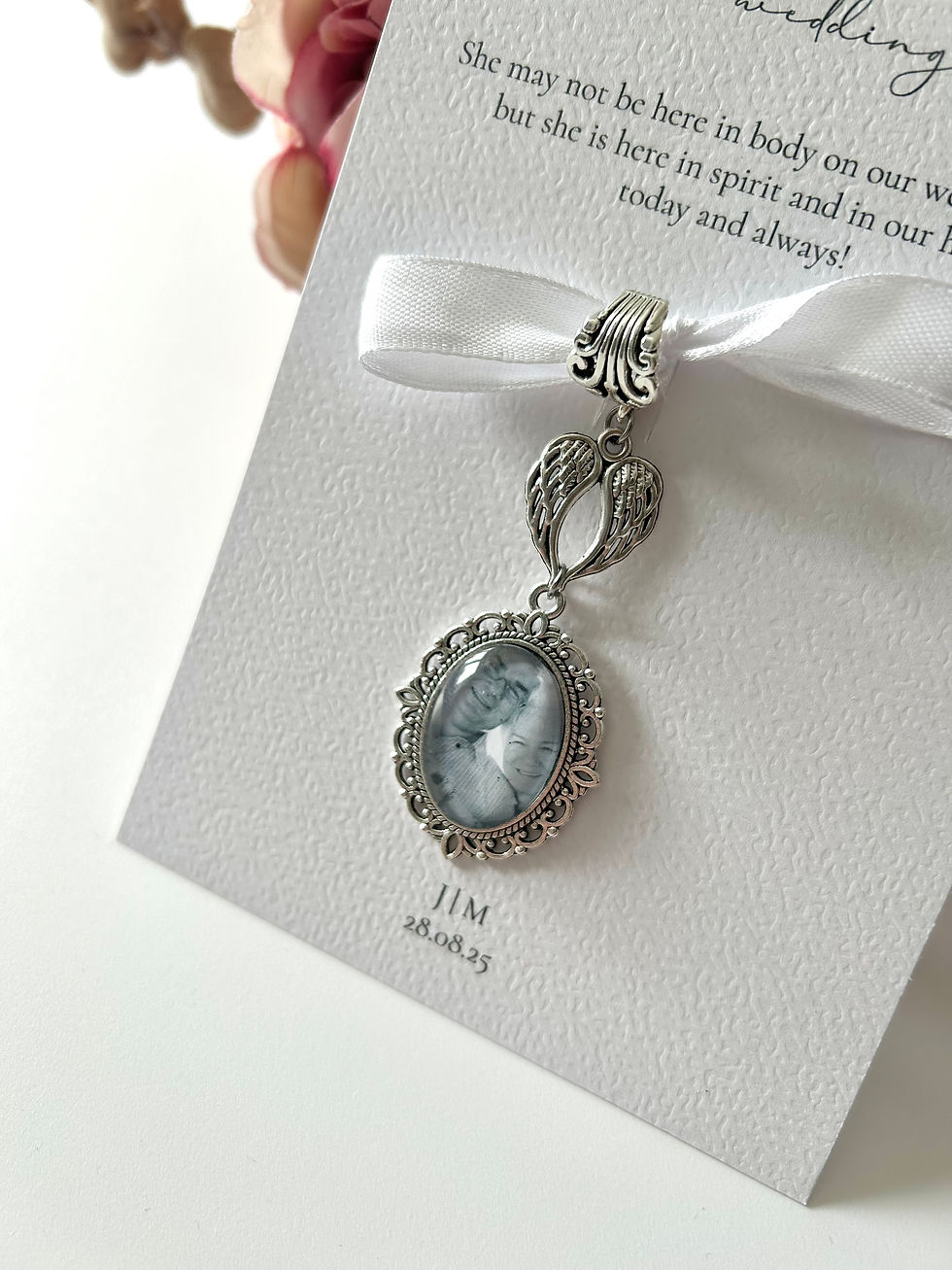 Thumbnail: Personalised Memorial Charm - Bouquet or Buttonhole