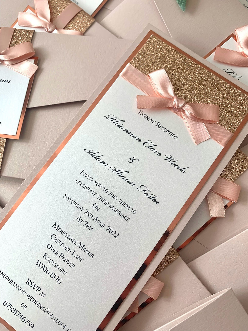 Thumbnail: Danielle Evening Wedding Invitation