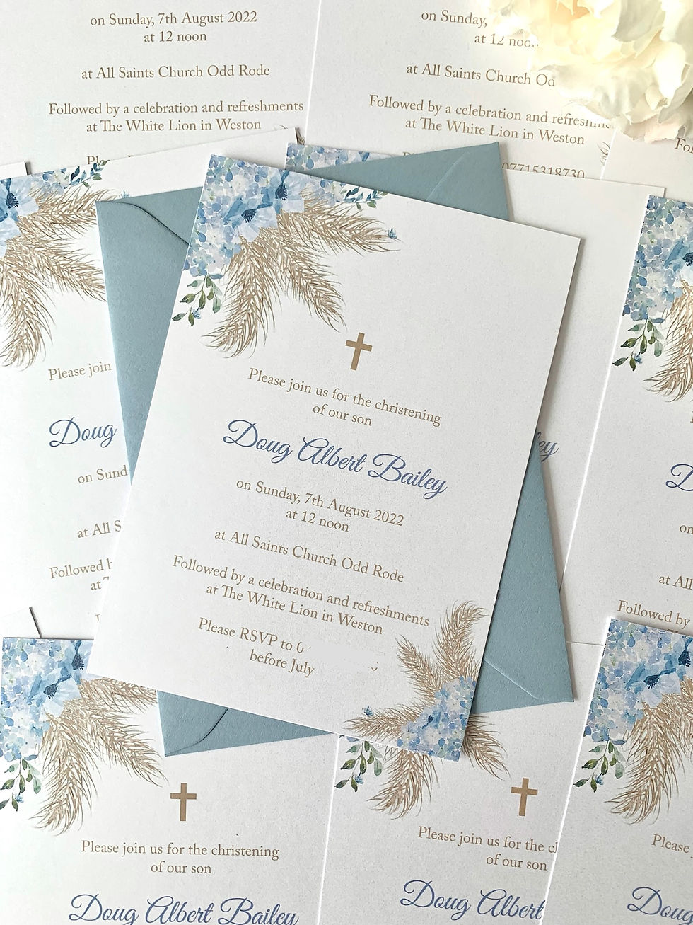 Thumbnail: Pampas Christening Invitation
