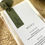 Thumbnail: Zara Wedding Menu Card and Place Card