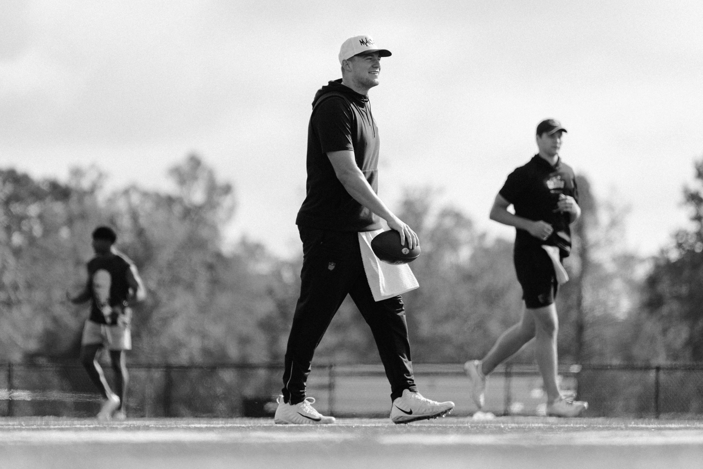 Quarterback throwing