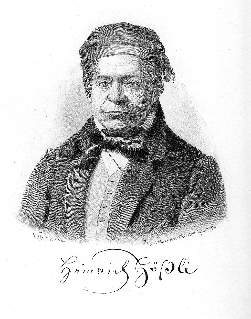 Heinrich Hössli gezeichnet Caspar Müller in den späten 1830er Jahren