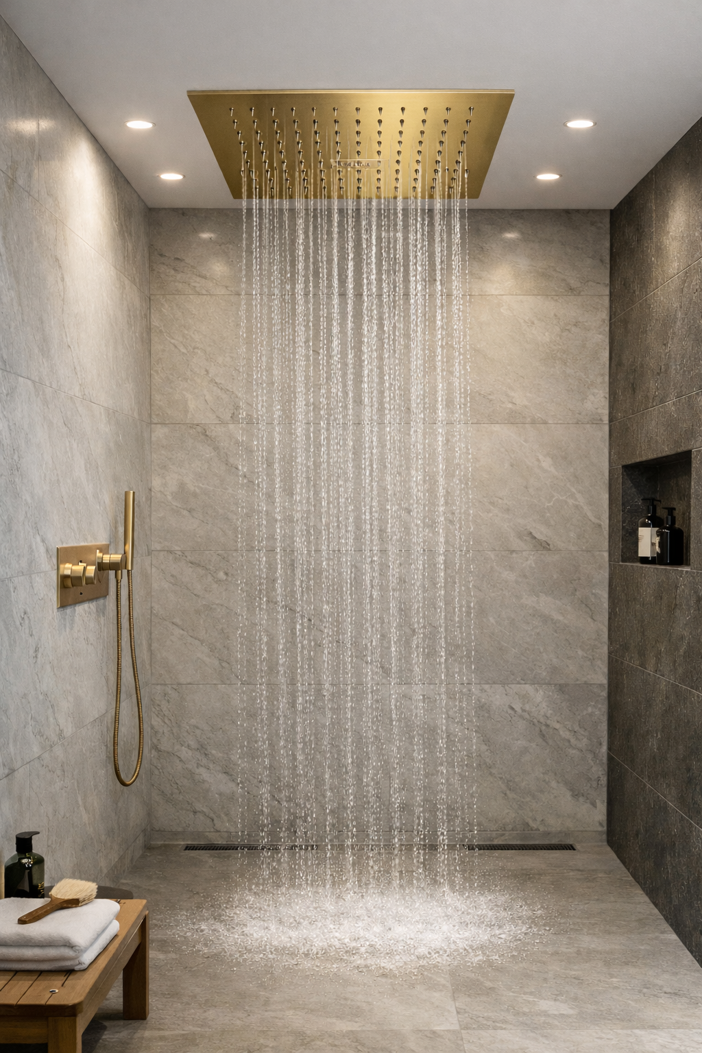 Regadera de latón de alta presion 8"