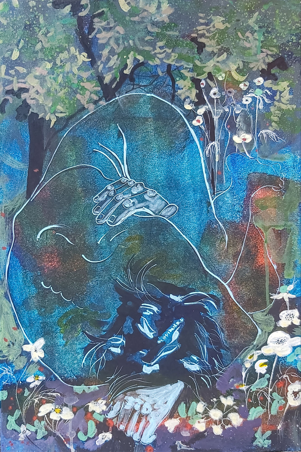 Oana Mazarache | Sadness | acrylic on canvas | 50x 40 cm | 2019