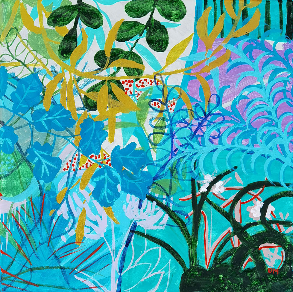 Oana Mazarache |Plants | acrylic on canvas |30x 30 cm | 2021 | Private Collection