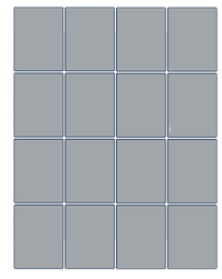 Example of 21.5x16.5 sound panels stacked verticaly to cover an eight foot wall