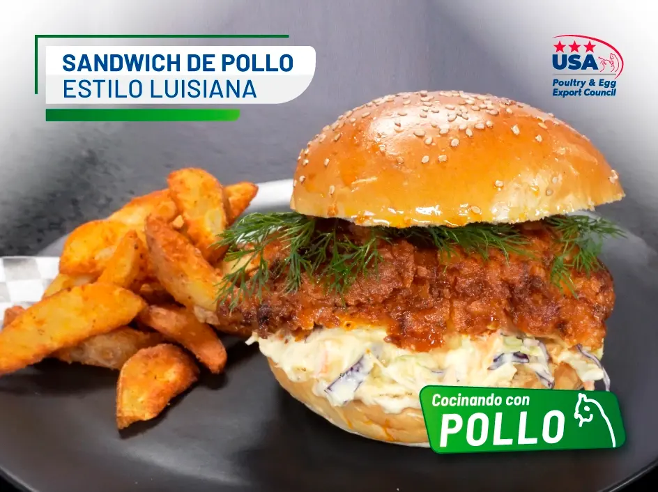Receta de sandwich de pollo estilo Louisiana