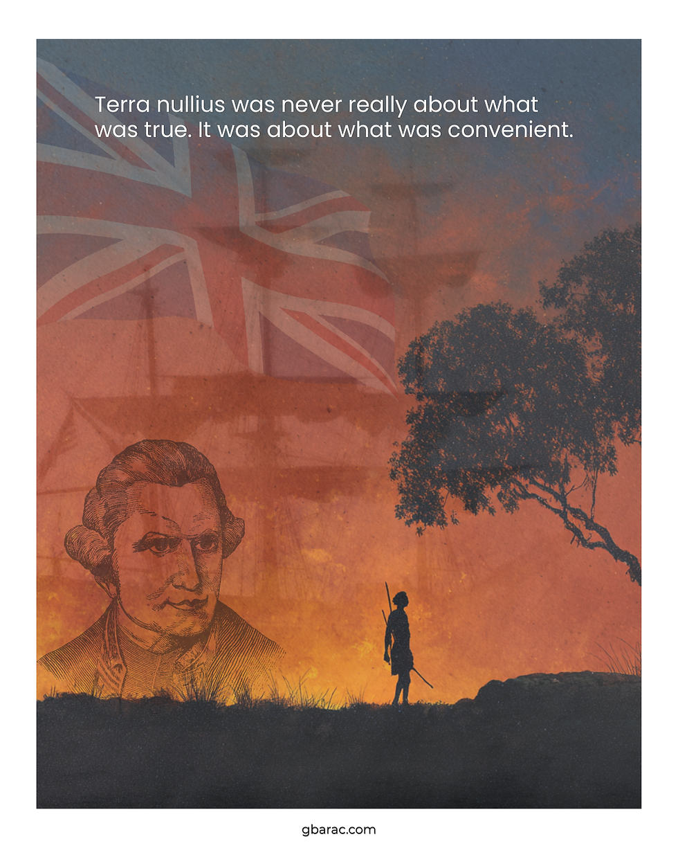 Terra nullius. Land belonging to no one.