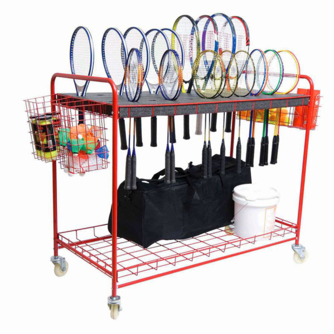 BADMINTON RACKET TROLLEY MOVEABLE