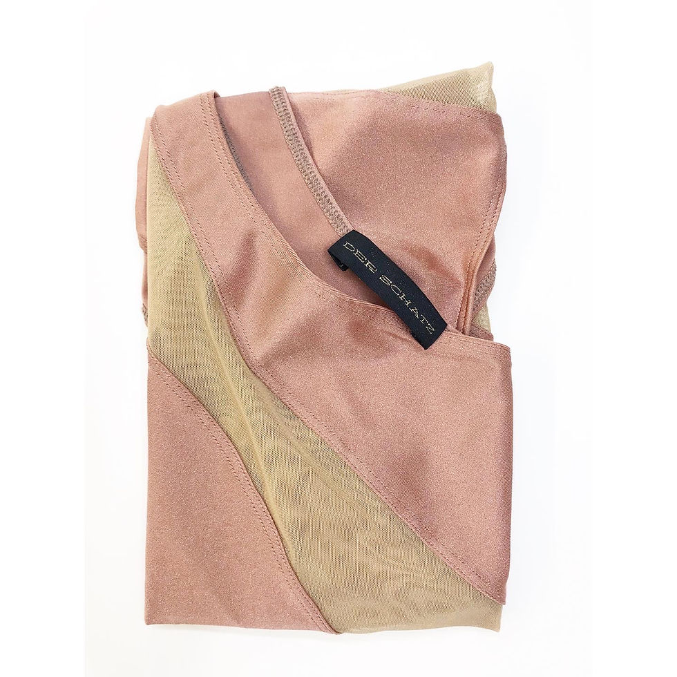 Sīktēls: Tīkla paneļu peldkostīms Blush Pink