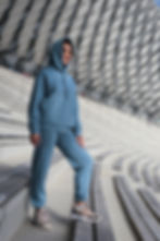 Sīktēls: Faded Denim Hoodie&Jogger komplekts