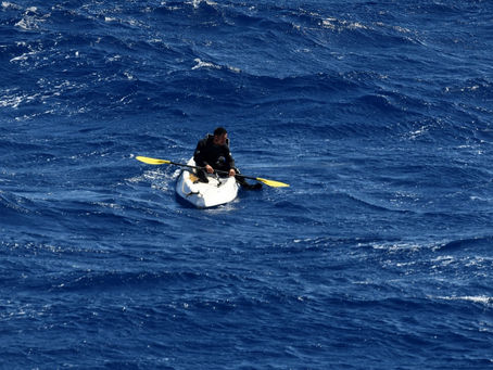 Coast Guard, Hawaii County Fire Department Rescue Kayak Fisher