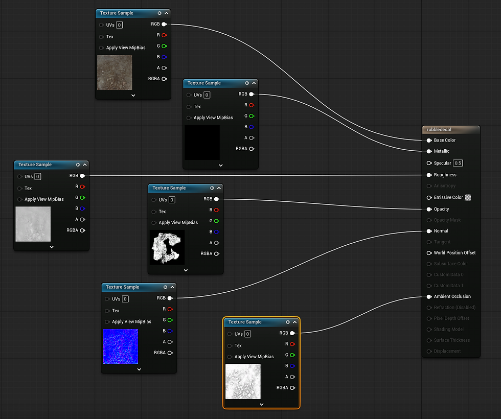 Material settings in Unreal Engine