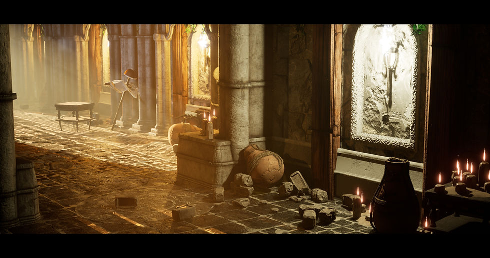 Pots in scene