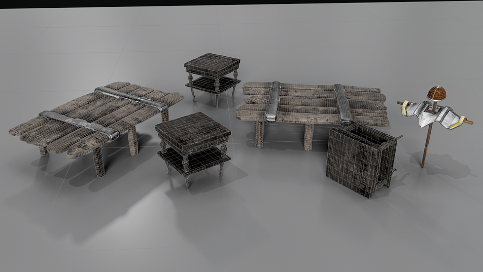 Marmoset Toolbag wireframe render