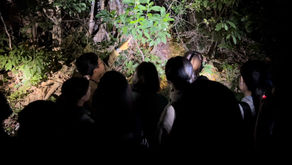 Students joined "Mother Nature Rocks" to explore the nature and approach nocturnal animals 