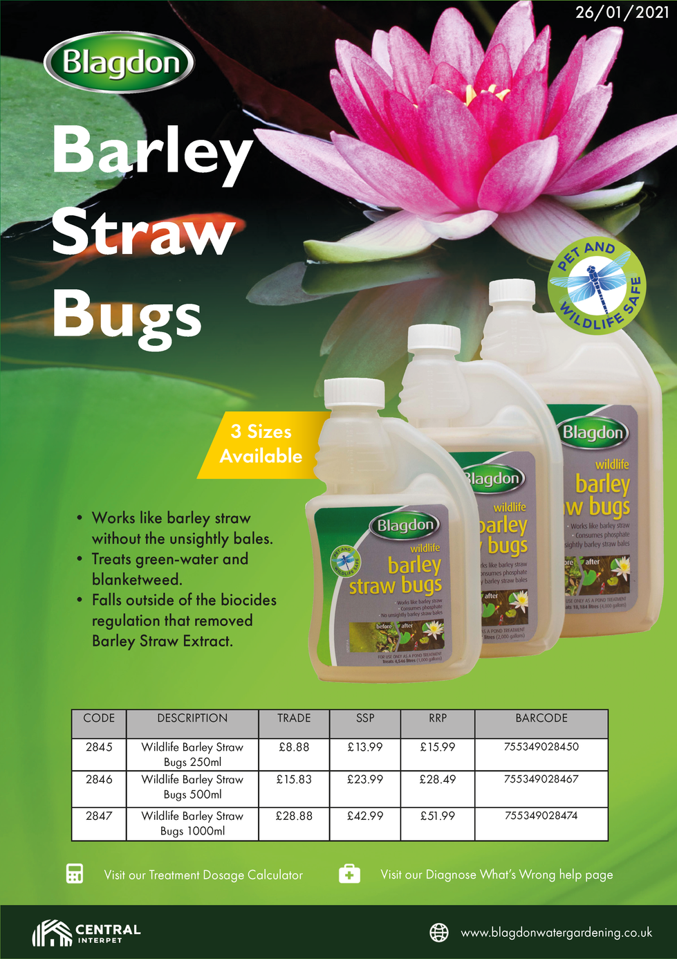 Barley Straw Bugs Sales Sheet