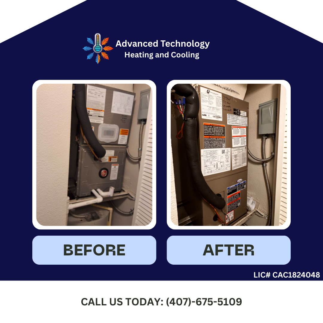 Air handler before and after project
