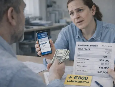 Pago de salario por transferencia bancaria fuera del recibo de sueldo