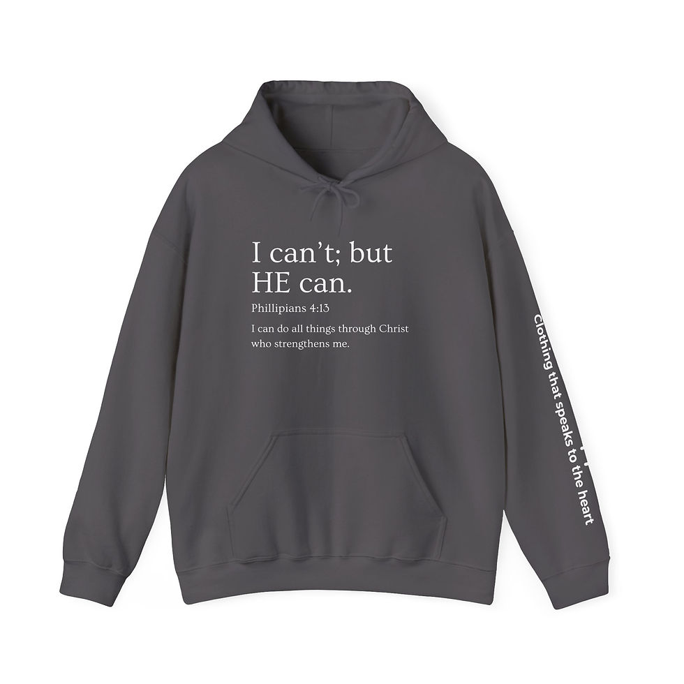 Thumbnail: I Can't; But He Can Unisex Hoodie