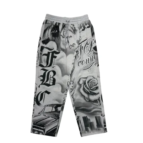 FB County Tatted Up Grey Sweatpants