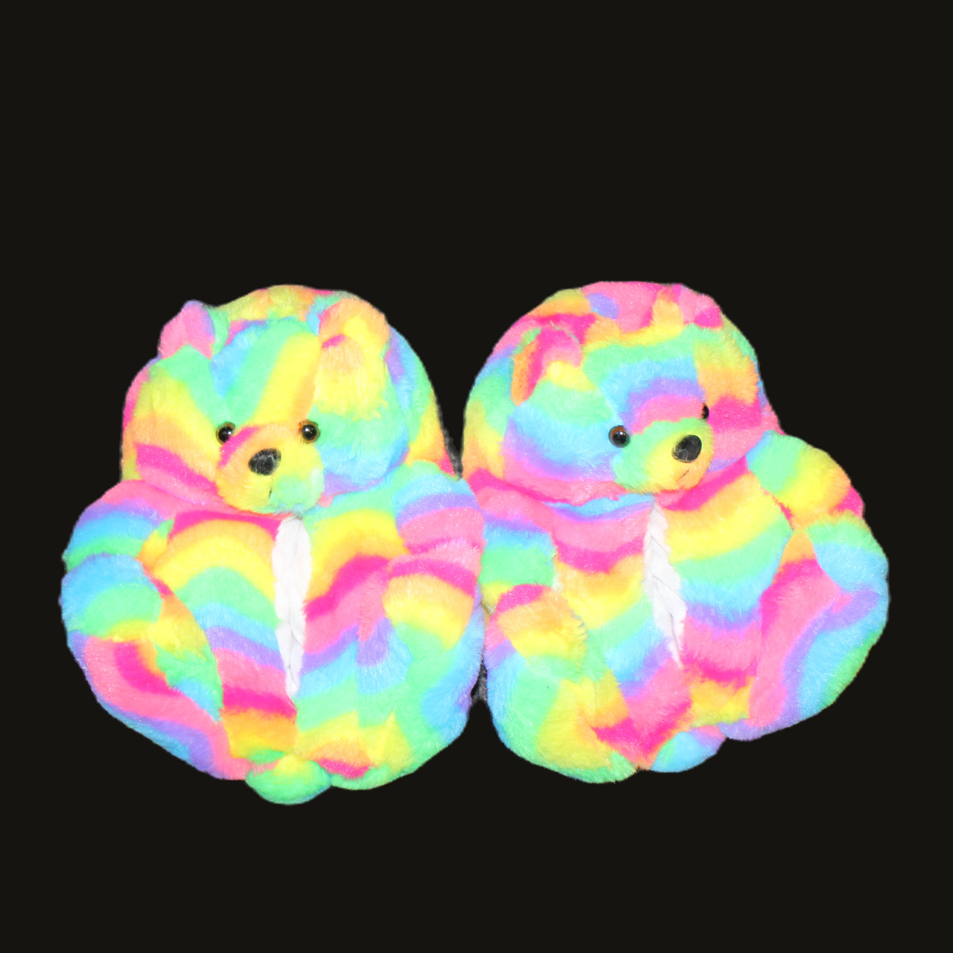 Rainbow Teddy Bear Slippers