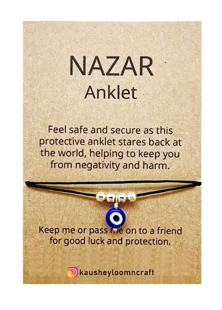 Thumbnail: INARA Nazar Anklet - Women's Protective Evil Eye Anklet (Pack of 1)